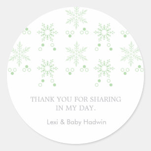 Rond Flèche-neige  Sticker neutre pour Baby shower