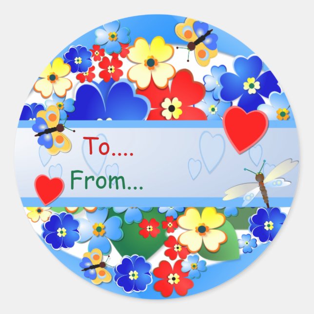 Rond Flower Garden ~ Gift Sticker # 2 (Devant)