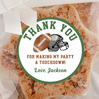 Rond Football Anniversaire Party Classic Round Sticker