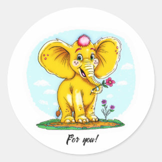 Rond For You – Cute Elephant Sticker