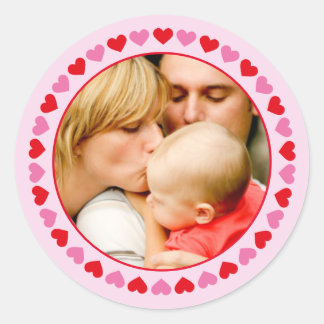 Rond Frontière du coeur Sticker photo de la Saint-Valen