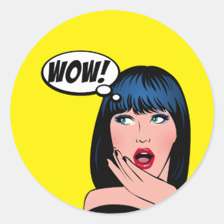 Rond Fun sticker in pop art style