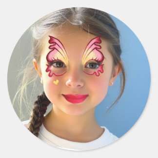 Rond Funny Makeup Classic Round Sticker