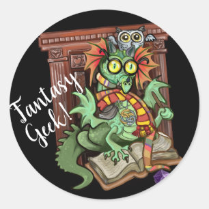 Rond GEEK IMAGINAIRE ! Sticker dragon ventilateur