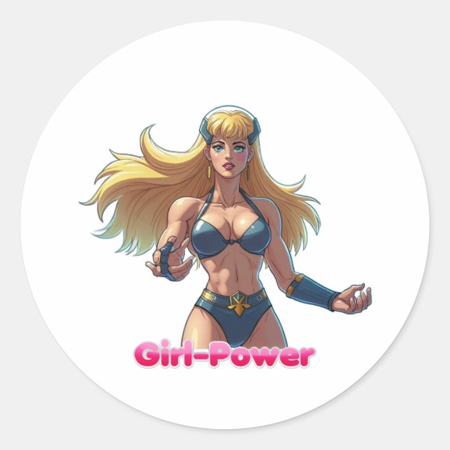 Rond Girl-Power sticker (Devant)