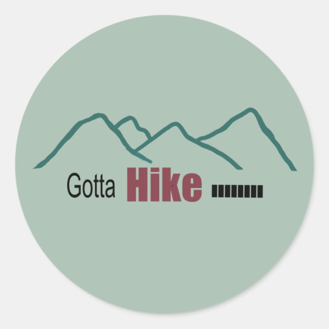 Rond Gotta Hike Mountains Simplistic Sticker (Devant)