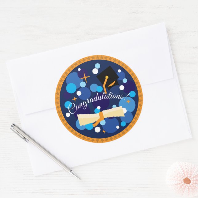 Rond Graduation sticker (Enveloppe)
