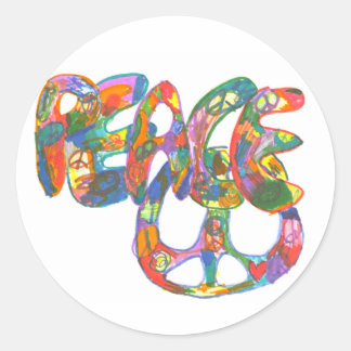 Rond Graffiti Design Sticker pour la paix