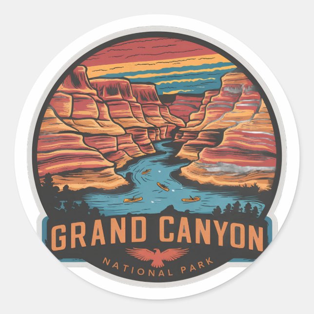 Rond Grand Canyon National Park Arizona Sticker (Devant)
