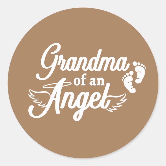 Rond Grand-mère d'un Sticker Angel (Devant)