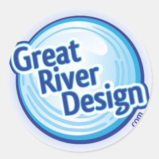 Rond Great River Design.com Sticker