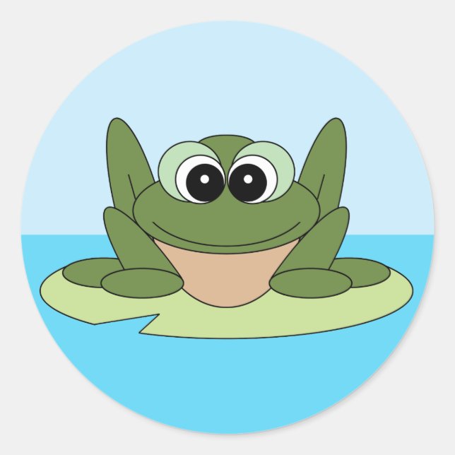 Rond Grenouille sur un Sticker Lily Pad (Devant)