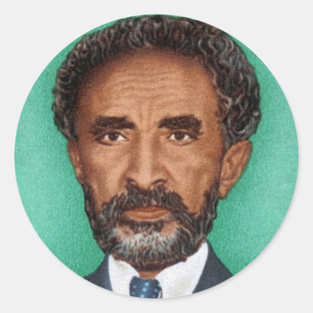 Rond Haile Selassie Empire of Ethiopia Rasta Sticker (Devant)