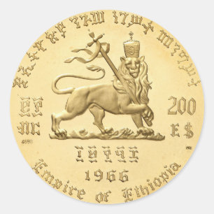 Rond Haile Selassie Empire of Ethiopia Rasta Sticker