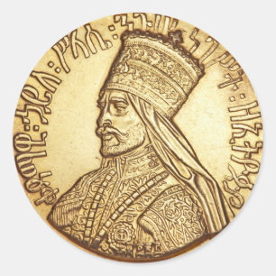 Rond Haile Selassie King of Ethiopia Rastafari Sticker