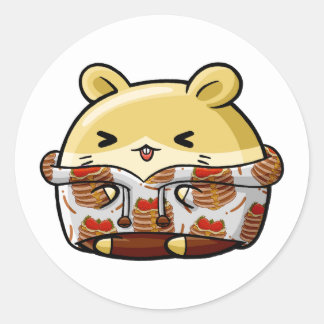 Rond Hamster mignon en Sticker Sweat - shirt à capuche