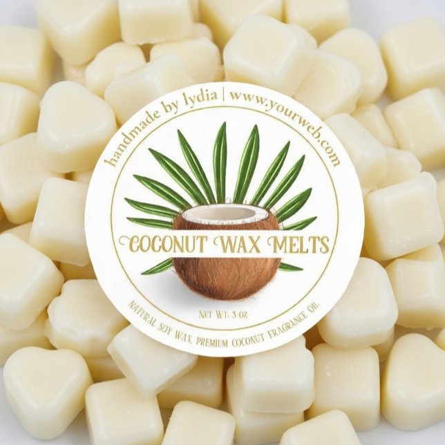 Rond Handmade Coconut Melts Round Sticker (Créateur téléchargé)