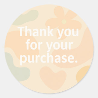 Rond hank You Sticker | Bâton d'emballage pour petites 