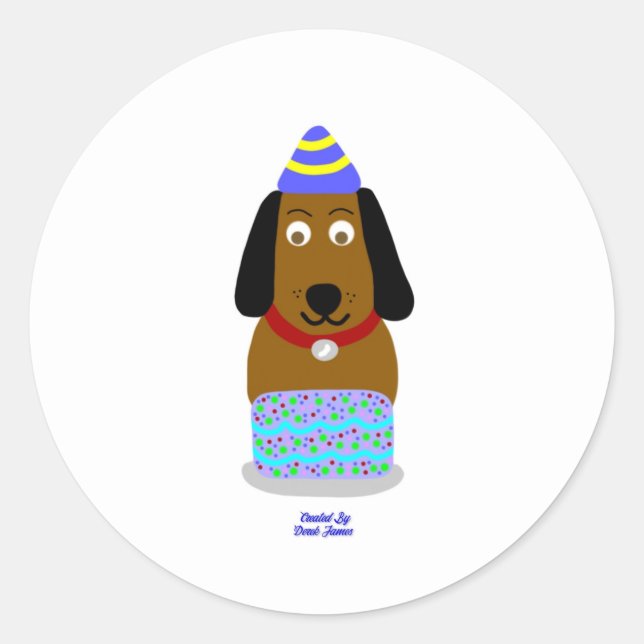 Rond Happy Anniversaire Sticker Tour de la Tasse (Devant)