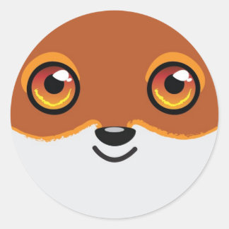 Rond Happy Fox sticker