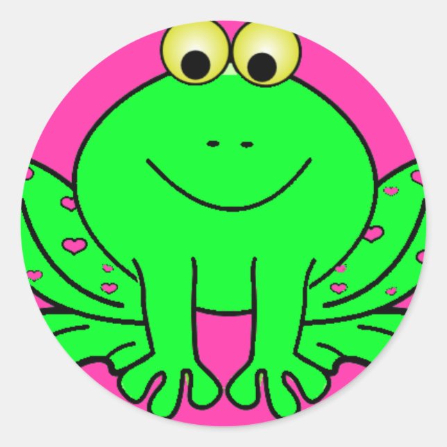 Rond Happy Frog Sticker (Devant)