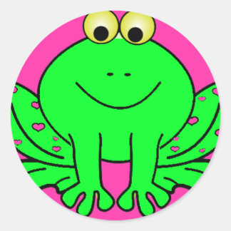 Rond Happy Frog Sticker