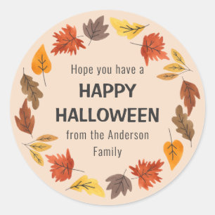 Rond Happy Halloween Sticker amusant pour tous les âge