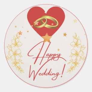 Rond Happy mariage Sticker