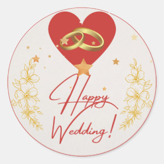 Rond Happy mariage Sticker