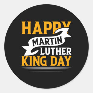 Rond Happy Martin Luther King Sticker