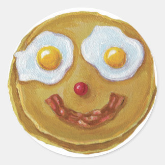 Rond Happy Pancake Sticker