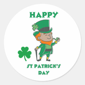Rond Happy St Patrick's Day Round Sticker