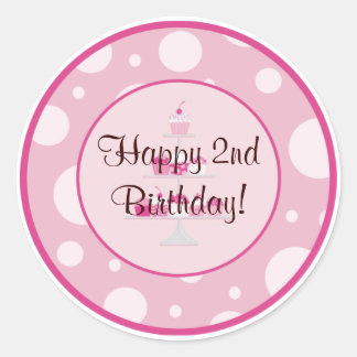 Rond Happy Sticker pour le 2ème anniversaire