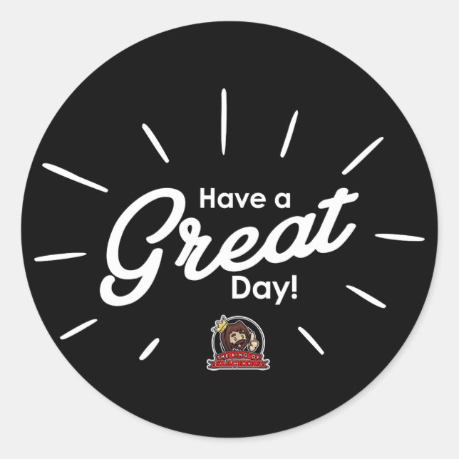 Rond Have A Great Day Sticker (Black) (Devant)