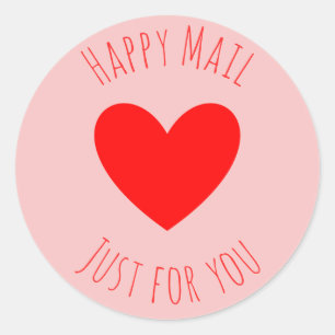 ROND HEUREUX COURRIEL JUSTE POUR VOUS STICKER ROUND CLA