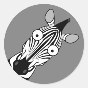 ROND HEUREUX STICKER ZEBRA