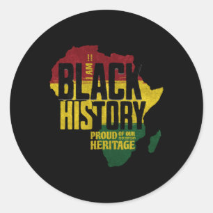 Rond Histoire Noire Fière De Notre Sticker Héritage