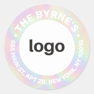 Rond Holographique Ajouter Logo Classic Round Sticker