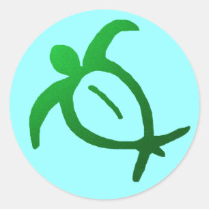 Rond Honu Petroglyph Hawaïen - Sticker