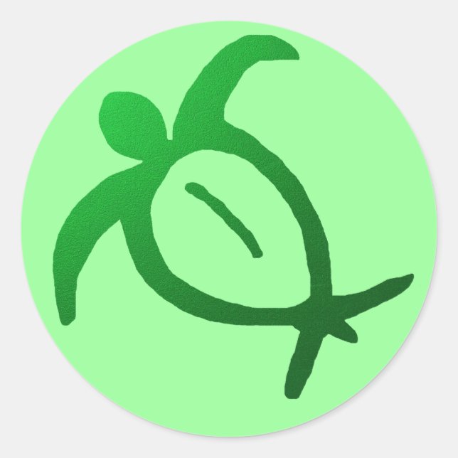 Rond Honu Petroglyph Hawaïen - Sticker (Devant)