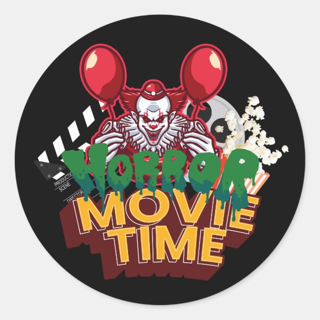 Rond Horror Movie Time Clown Sticker (Devant)