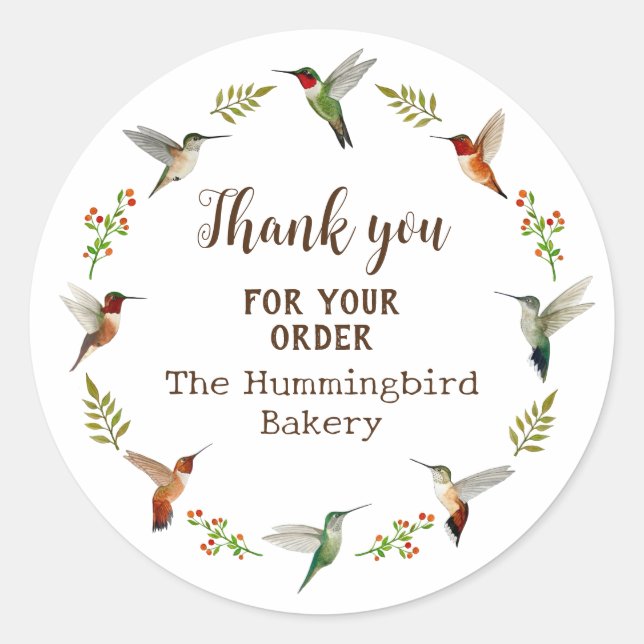 Rond Hummingbird Product Sticker (Devant)