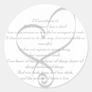Rond I Corinthians 13 Sticker Amour/Mariage