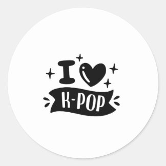 Rond I Heart K-Pop Sticker
