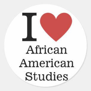 Rond I ❤️ Love African American Studies STICKER