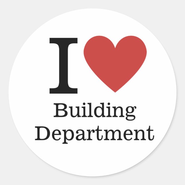 Rond I ❤️ Love Building Département STICKER (Devant)