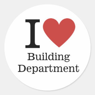 Rond I ❤️ Love Building Département STICKER