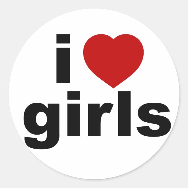 Rond I Love Girls Sticker (Devant)