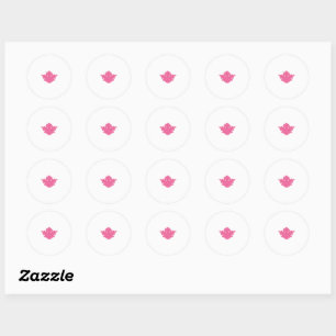 Rond illustration couleur rose Sticker