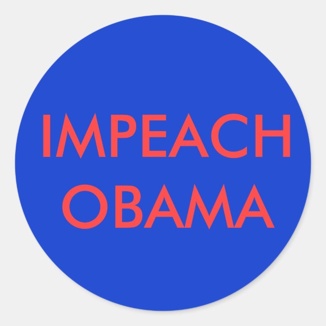ROND IMPEACH OBAMA STICKER (Devant)